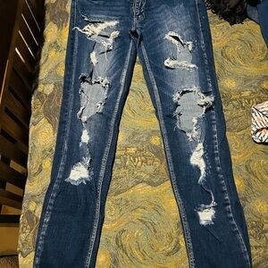 KanCan Distressed Blue Skinny Jeans